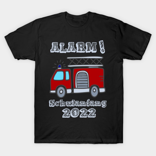 Schulstart Kinder Alarm Schulkind 2022 1 Klasse T shirt T-Shirt by chilla09